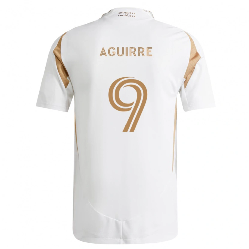 Danxen Hombre Camiseta Dustin Aguirre #9 Blanco Marrón 2ª Equipación 2026/27 La Camisa México