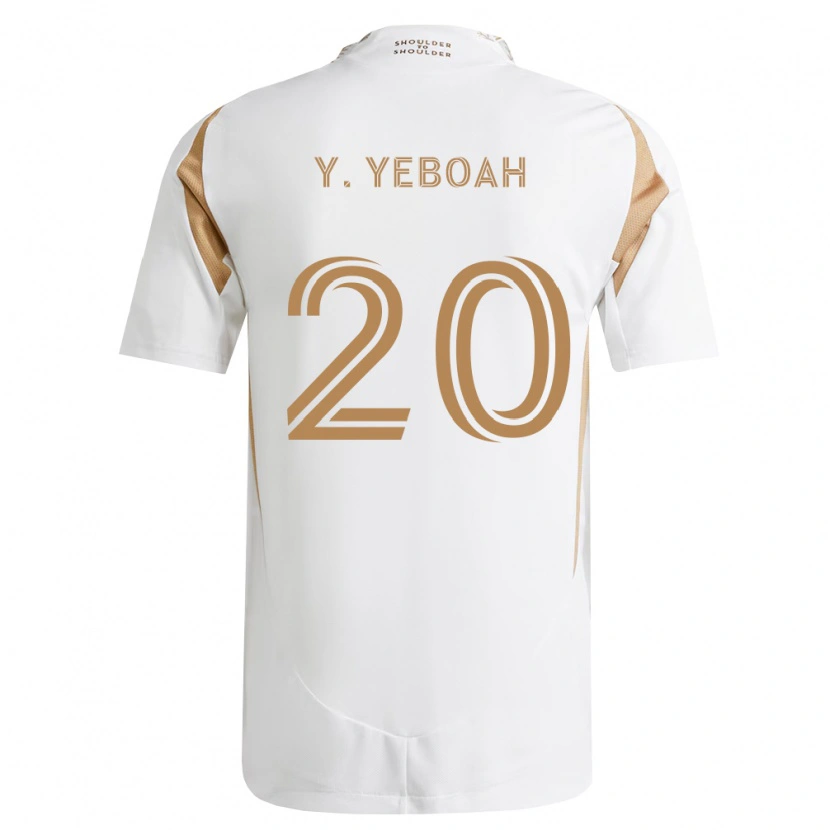 Danxen Hombre Camiseta Yaw Yeboah #20 Blanco Marrón 2ª Equipación 2026/27 La Camisa México