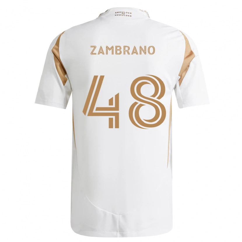 Danxen Hombre Camiseta Gavin Zambrano #48 Blanco Marrón 2ª Equipación 2026/27 La Camisa México