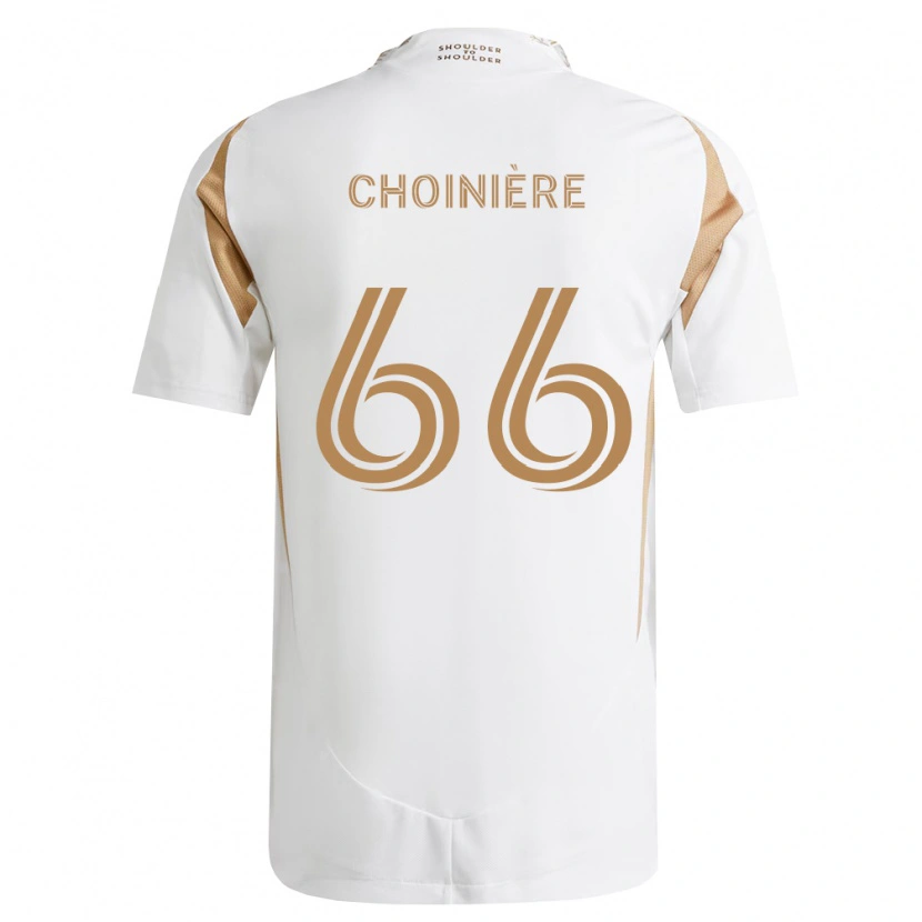 Danxen Hombre Camiseta Mathieu Choinière #66 Blanco Marrón 2ª Equipación 2026/27 La Camisa México