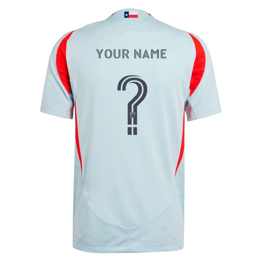 Danxen Hombre Camiseta Su Nombre #0 Gris Oscuro Blanco Rojo 2ª Equipación 2026/27 La Camisa México