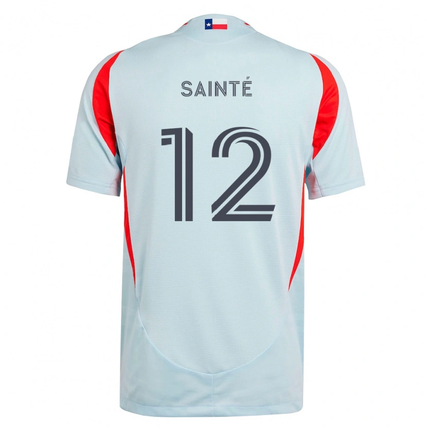 Danxen Hombre Camiseta Carl Sainté #12 Gris Oscuro Blanco Rojo 2ª Equipación 2026/27 La Camisa México