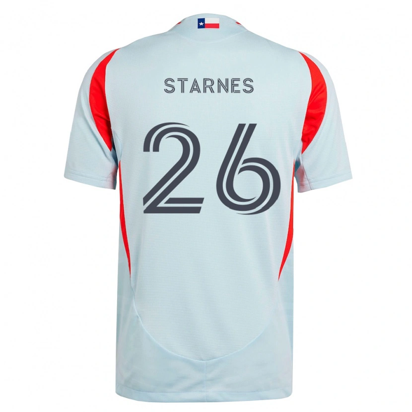 Danxen Hombre Camiseta Slade Starnes #26 Gris Oscuro Blanco Rojo 2ª Equipación 2026/27 La Camisa México