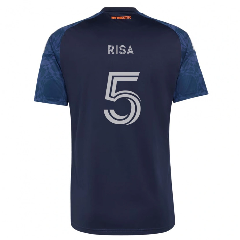 Danxen Hombre Camiseta Birk Risa #5 Azul Profundo Blanco 2ª Equipación 2026/27 La Camisa México