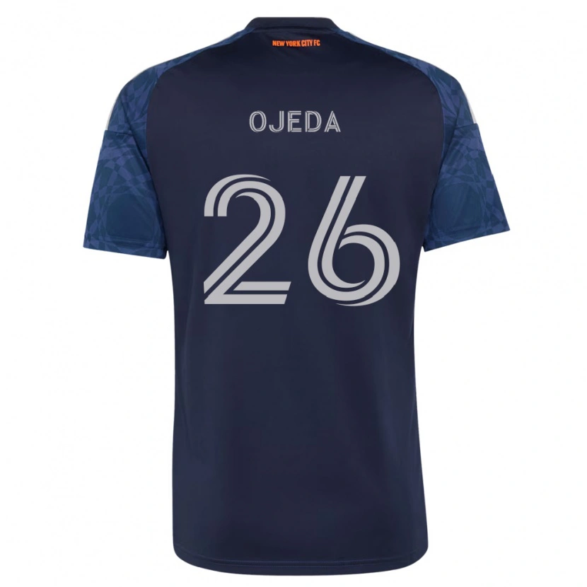Danxen Hombre Camiseta Agustín Ojeda #26 Azul Profundo Blanco 2ª Equipación 2026/27 La Camisa México