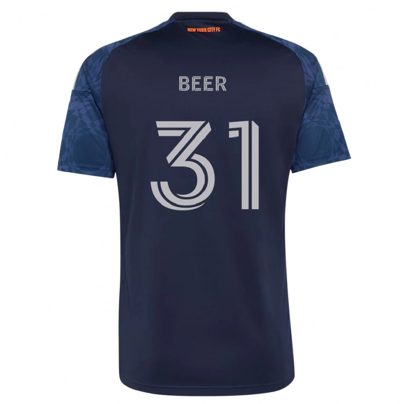Danxen Hombre Camiseta Jack Beer #31 Azul Profundo Blanco 2ª Equipación 2026/27 La Camisa México