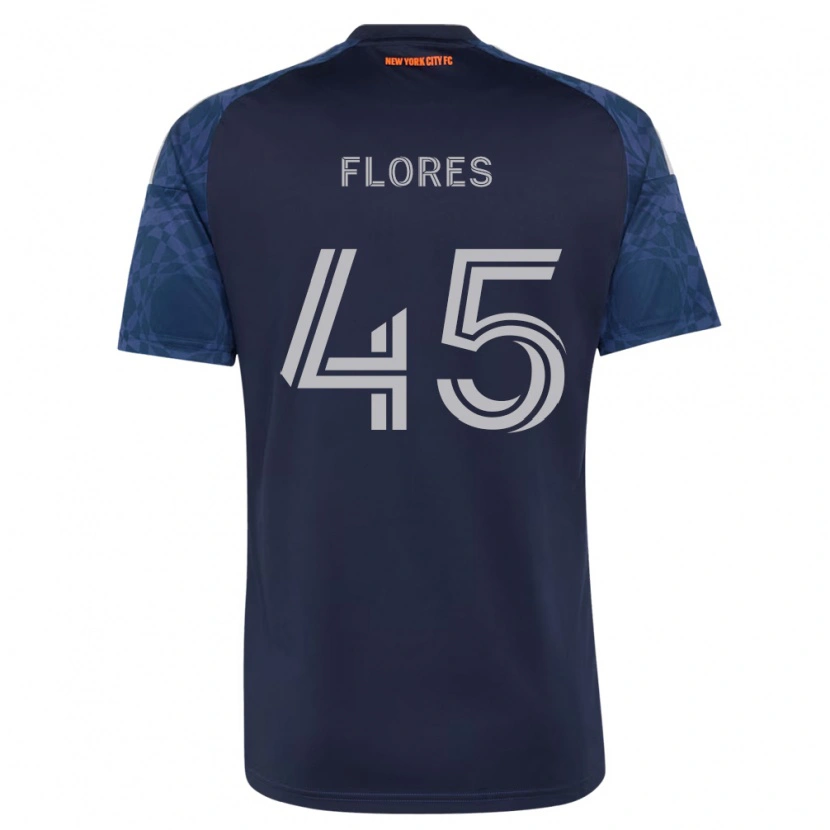 Danxen Hombre Camiseta Brian Flores #45 Azul Profundo Blanco 2ª Equipación 2026/27 La Camisa México
