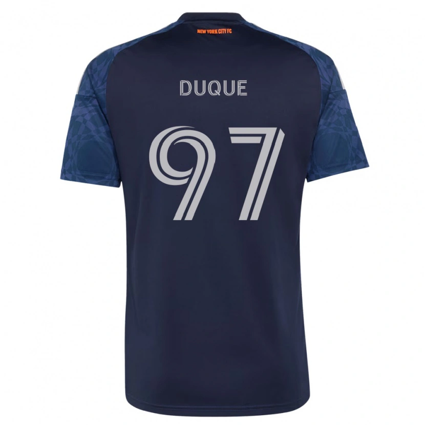 Danxen Hombre Camiseta David Duque #97 Azul Profundo Blanco 2ª Equipación 2026/27 La Camisa México