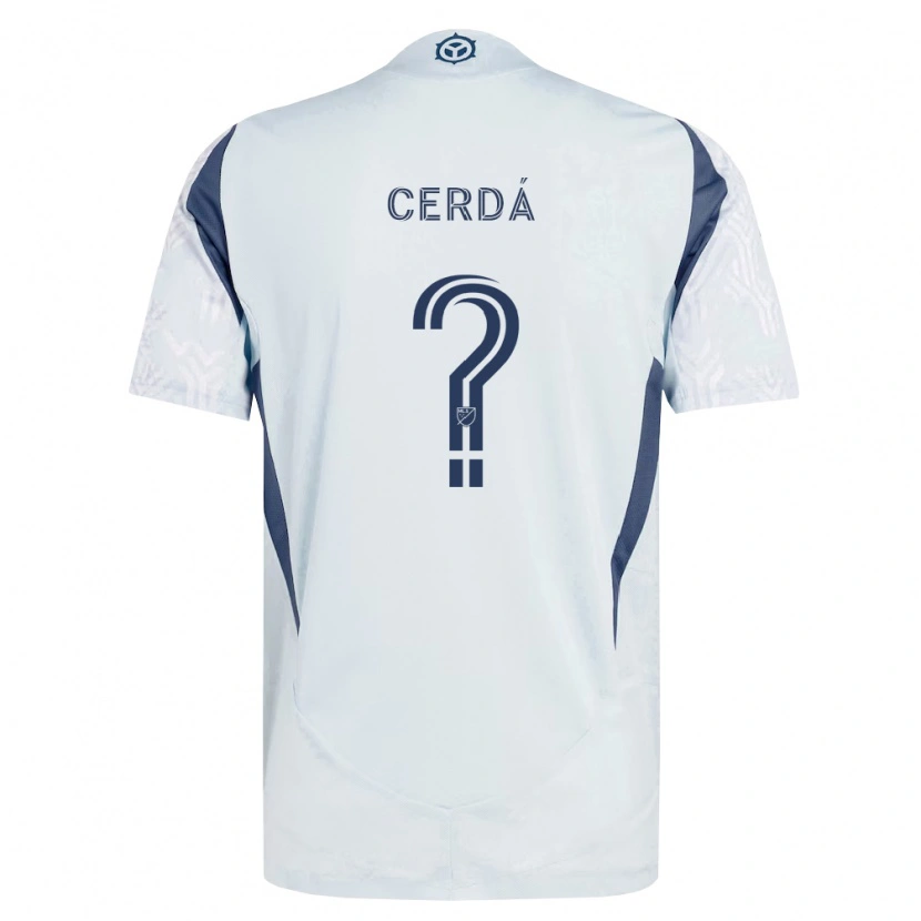 Danxen Hombre Camiseta Adrián Cerdá #0 Azul Gris Blanco 2ª Equipación 2026/27 La Camisa México