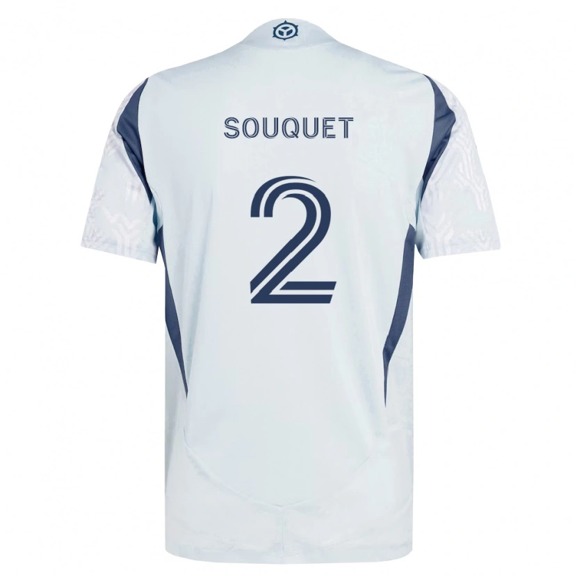 Danxen Hombre Camiseta Arnaud Souquet #2 Azul Gris Blanco 2ª Equipación 2026/27 La Camisa México