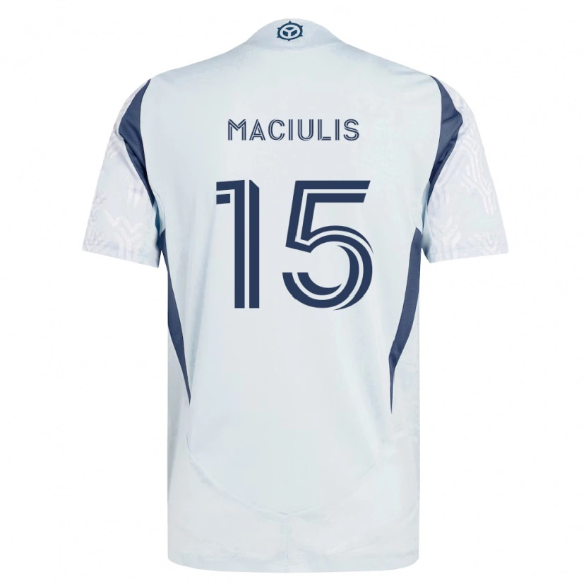 Danxen Hombre Camiseta Matthew Maciulis #15 Azul Gris Blanco 2ª Equipación 2026/27 La Camisa México
