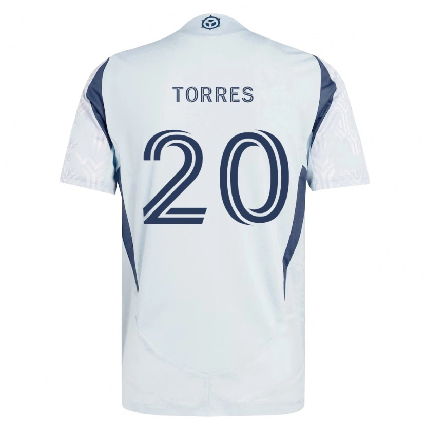 Danxen Hombre Camiseta Jairo Torres #20 Azul Gris Blanco 2ª Equipación 2026/27 La Camisa México