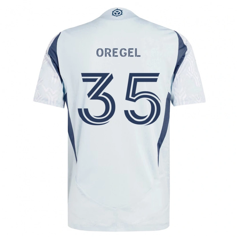 Danxen Hombre Camiseta Sergio Oregel #35 Azul Gris Blanco 2ª Equipación 2026/27 La Camisa México