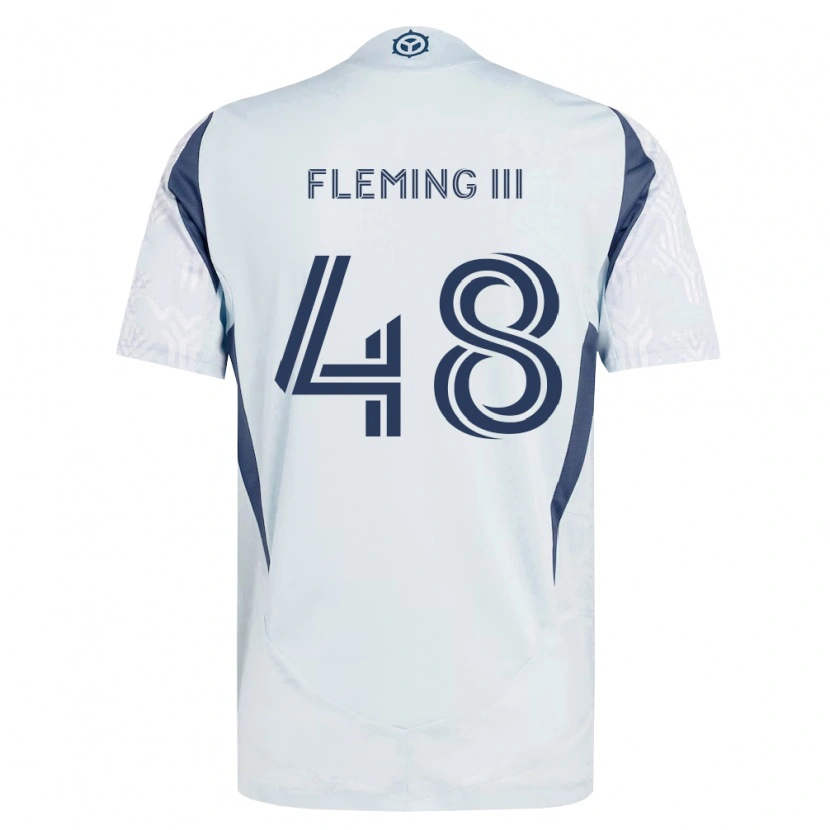 Danxen Hombre Camiseta Richard Fleming Iii #48 Azul Gris Blanco 2ª Equipación 2026/27 La Camisa México