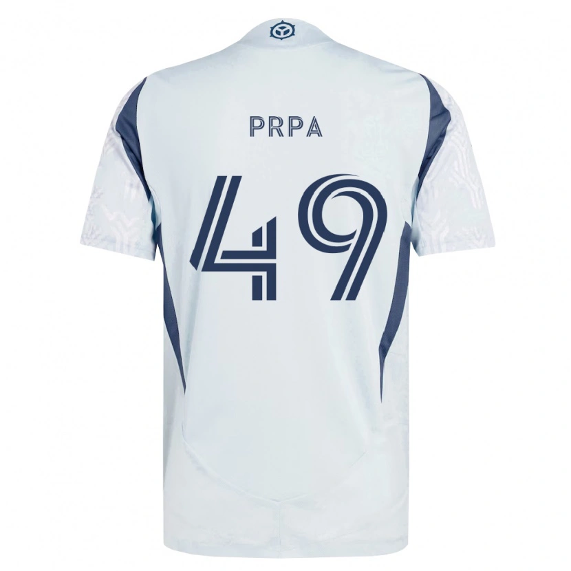 Danxen Hombre Camiseta Luka Prpa #49 Azul Gris Blanco 2ª Equipación 2026/27 La Camisa México