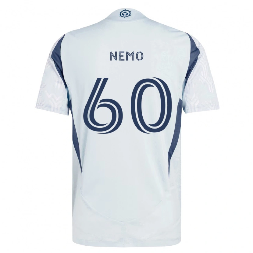 Danxen Hombre Camiseta Jason Nemo #60 Azul Gris Blanco 2ª Equipación 2026/27 La Camisa México
