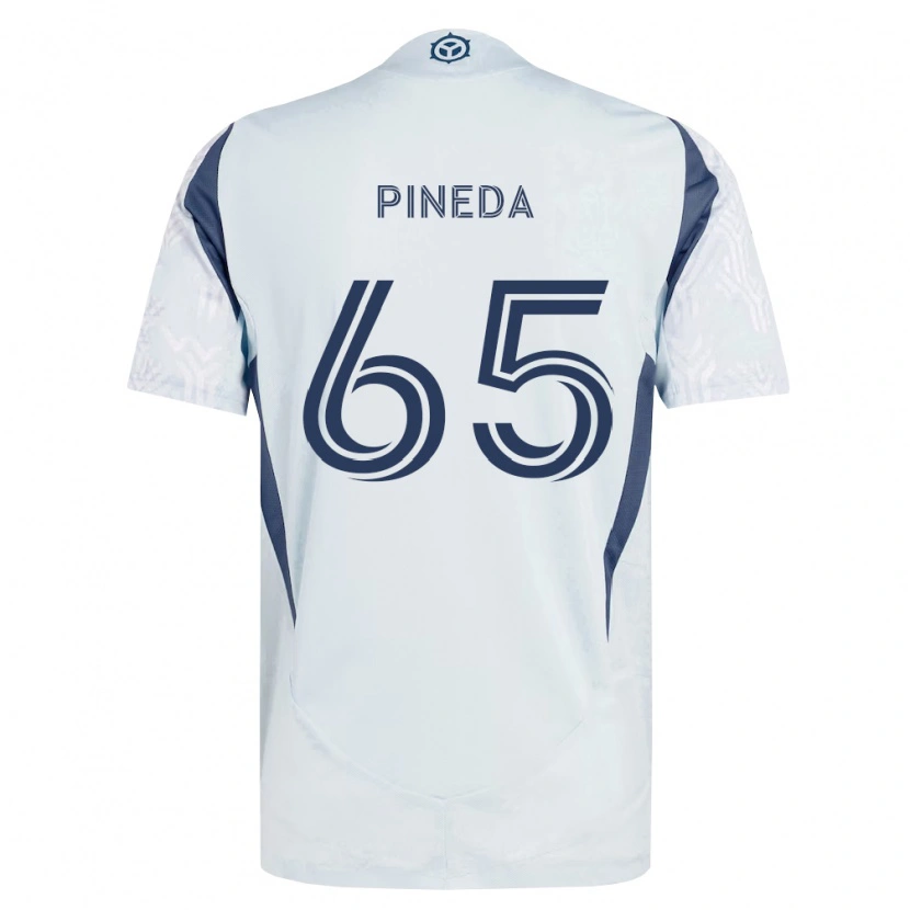Danxen Hombre Camiseta Oscar Pineda #65 Azul Gris Blanco 2ª Equipación 2026/27 La Camisa México