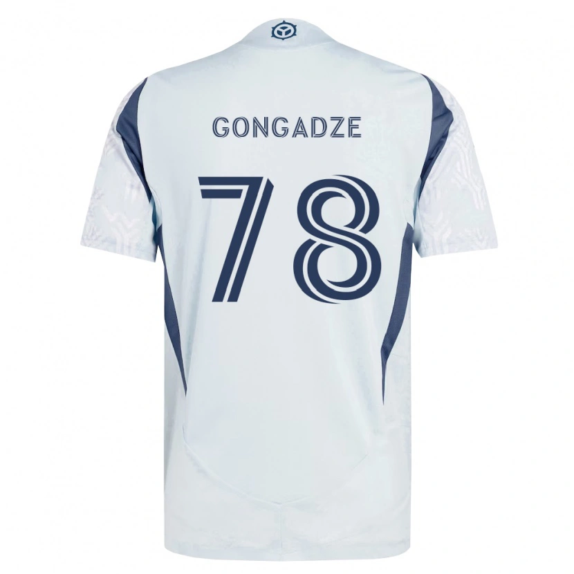 Danxen Hombre Camiseta Giorgi Gongadze #78 Azul Gris Blanco 2ª Equipación 2026/27 La Camisa México