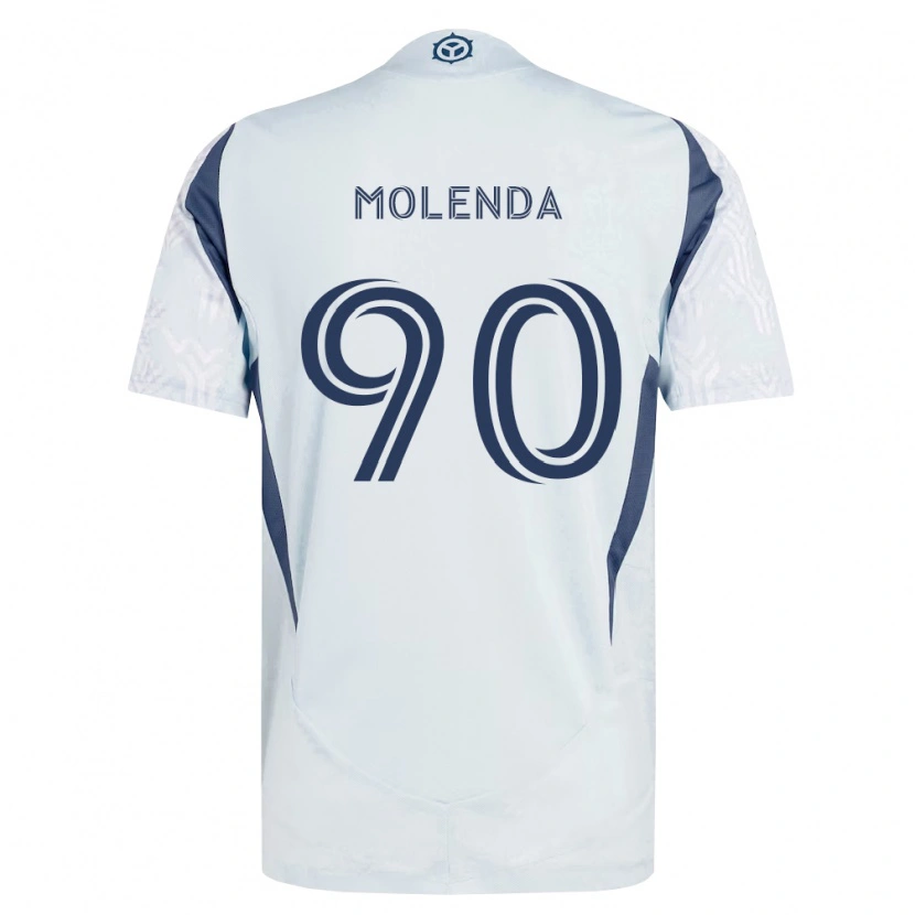 Danxen Hombre Camiseta David Molenda #90 Azul Gris Blanco 2ª Equipación 2026/27 La Camisa México