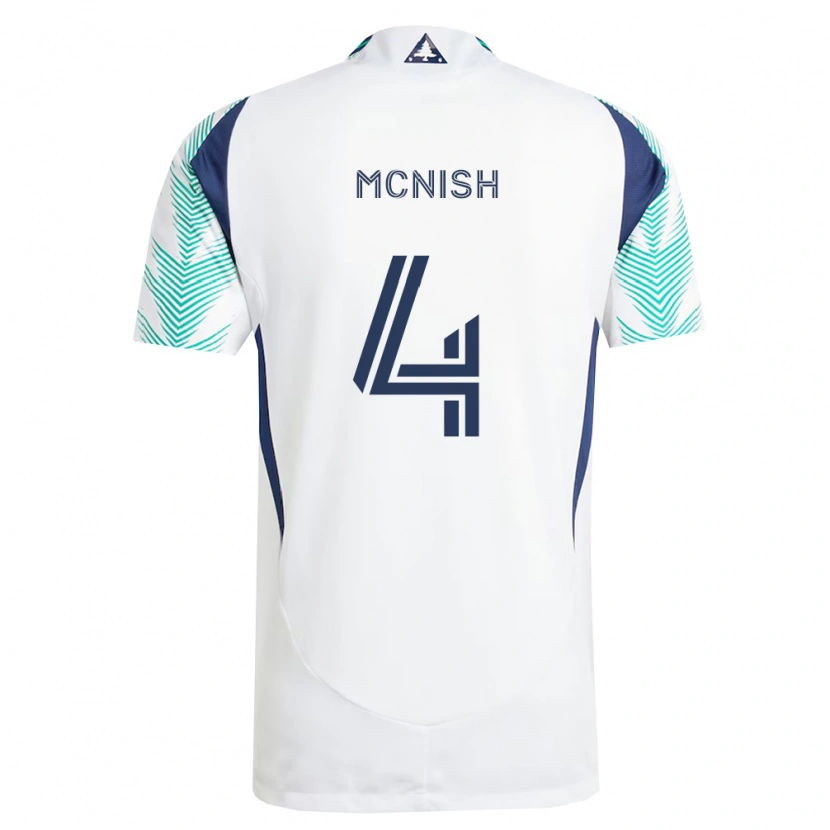 Danxen Hombre Camiseta Sheridan Mcnish #4 Blanco Azul Marino Verde Claro 2ª Equipación 2026/27 La Camisa México