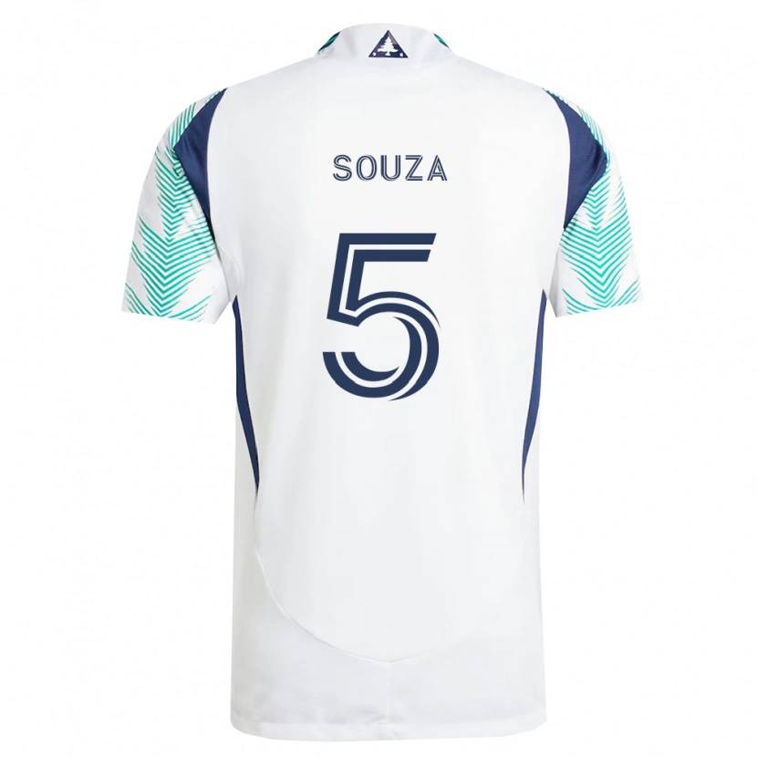 Danxen Hombre Camiseta Victor Souza #5 Blanco Azul Marino Verde Claro 2ª Equipación 2026/27 La Camisa México
