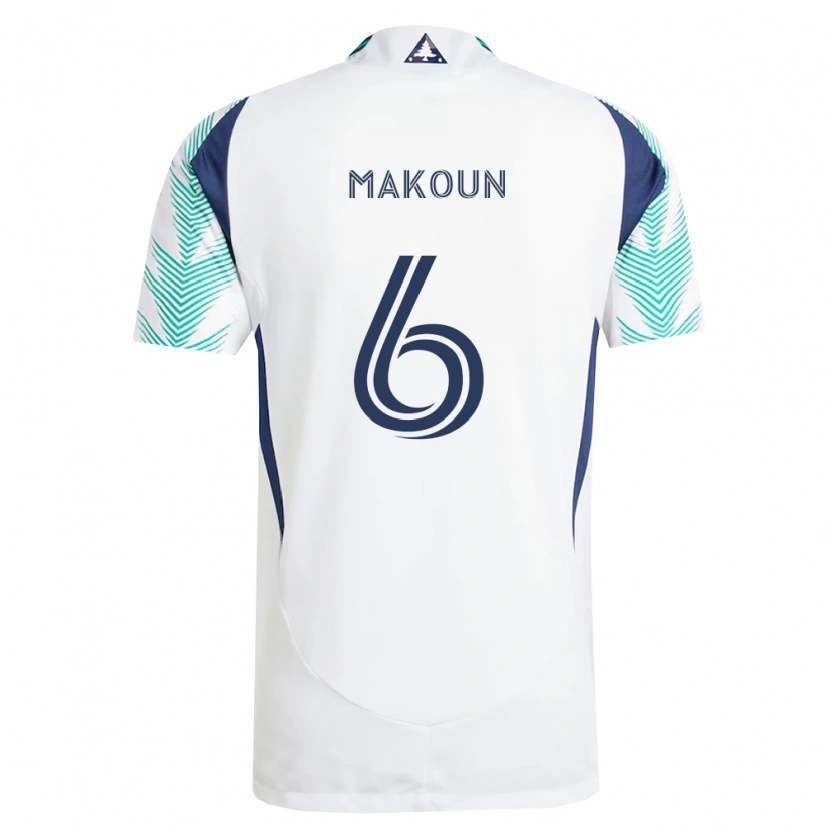 Danxen Hombre Camiseta Christian Makoun #6 Blanco Azul Marino Verde Claro 2ª Equipación 2026/27 La Camisa México