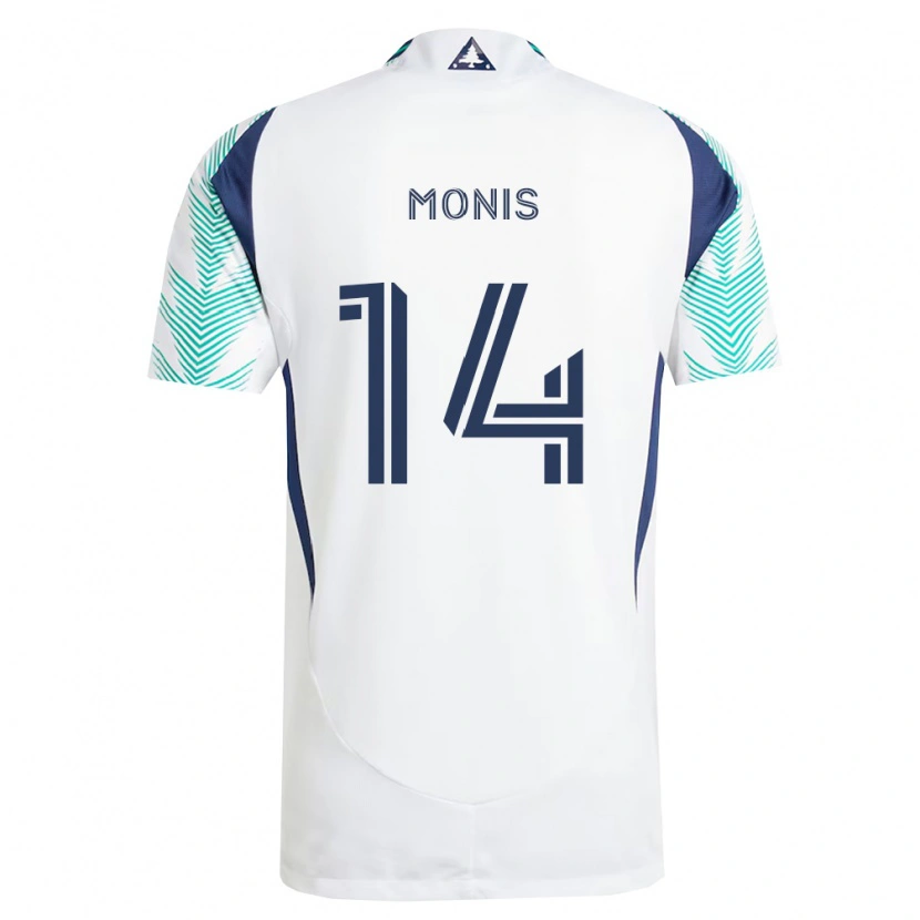 Danxen Hombre Camiseta Alex Monis #14 Blanco Azul Marino Verde Claro 2ª Equipación 2026/27 La Camisa México