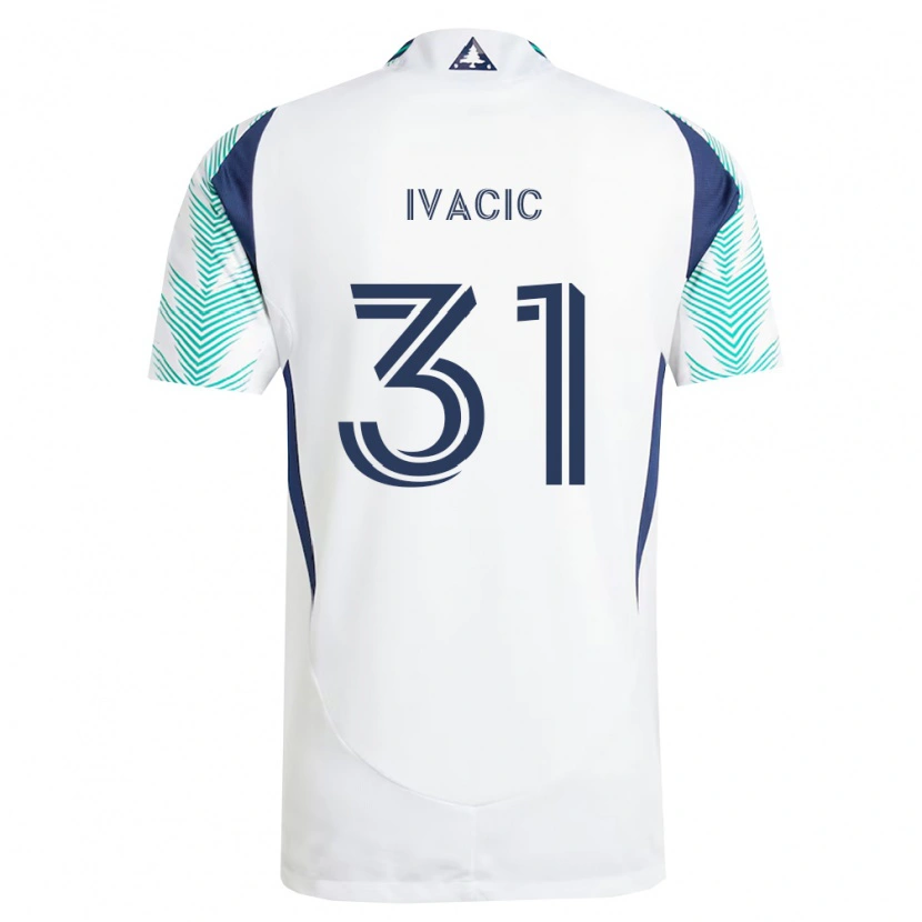 Danxen Hombre Camiseta Aljaz Ivacic #31 Blanco Azul Marino Verde Claro 2ª Equipación 2026/27 La Camisa México