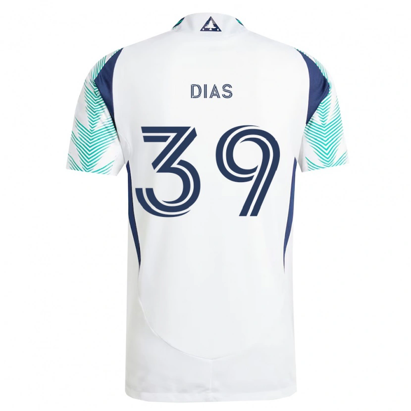 Danxen Hombre Camiseta Marcos Dias #39 Blanco Azul Marino Verde Claro 2ª Equipación 2026/27 La Camisa México