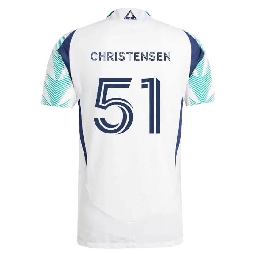 Danxen Hombre Camiseta Kevin Christensen #51 Blanco Azul Marino Verde Claro 2ª Equipación 2026/27 La Camisa México