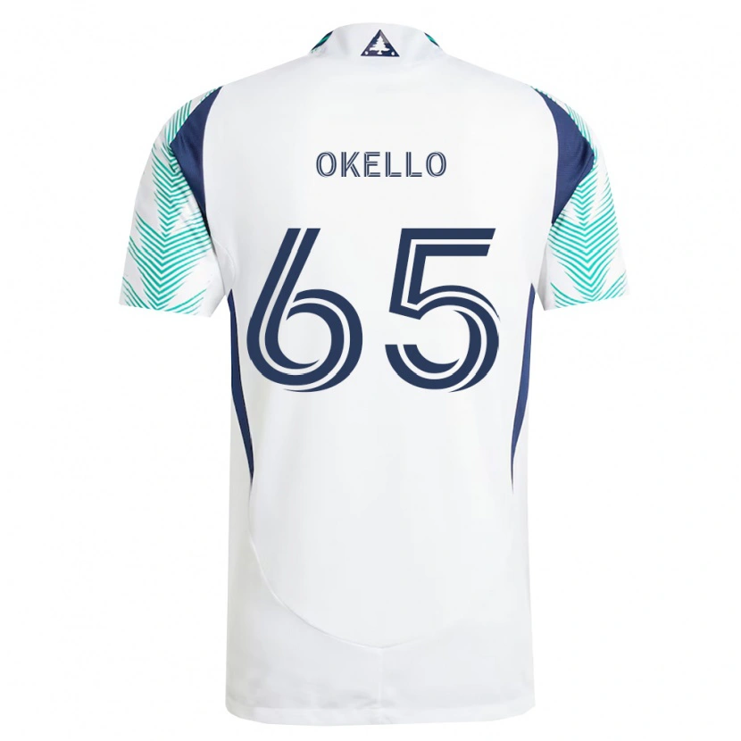 Danxen Hombre Camiseta Noble Okello #65 Blanco Azul Marino Verde Claro 2ª Equipación 2026/27 La Camisa México