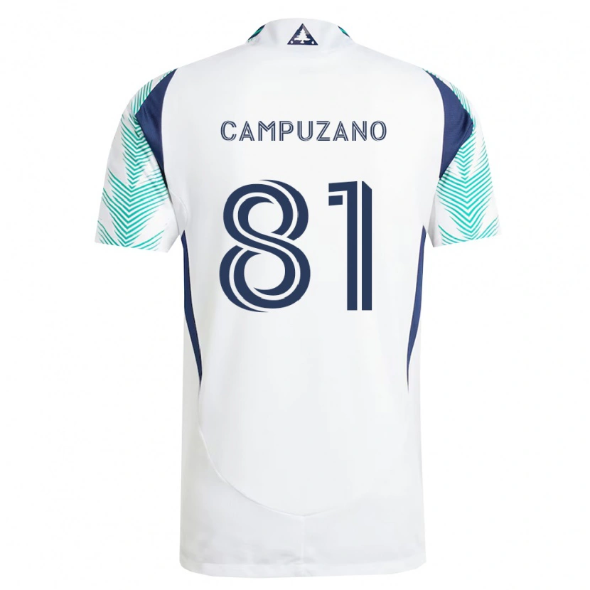 Danxen Hombre Camiseta Nico Campuzano #81 Blanco Azul Marino Verde Claro 2ª Equipación 2026/27 La Camisa México
