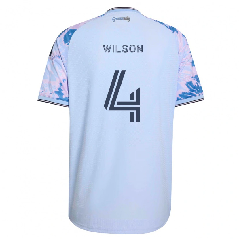 Danxen Hombre Camiseta Bruno Wilson #4 Azul Real Blanco Negro 2ª Equipación 2026/27 La Camisa México