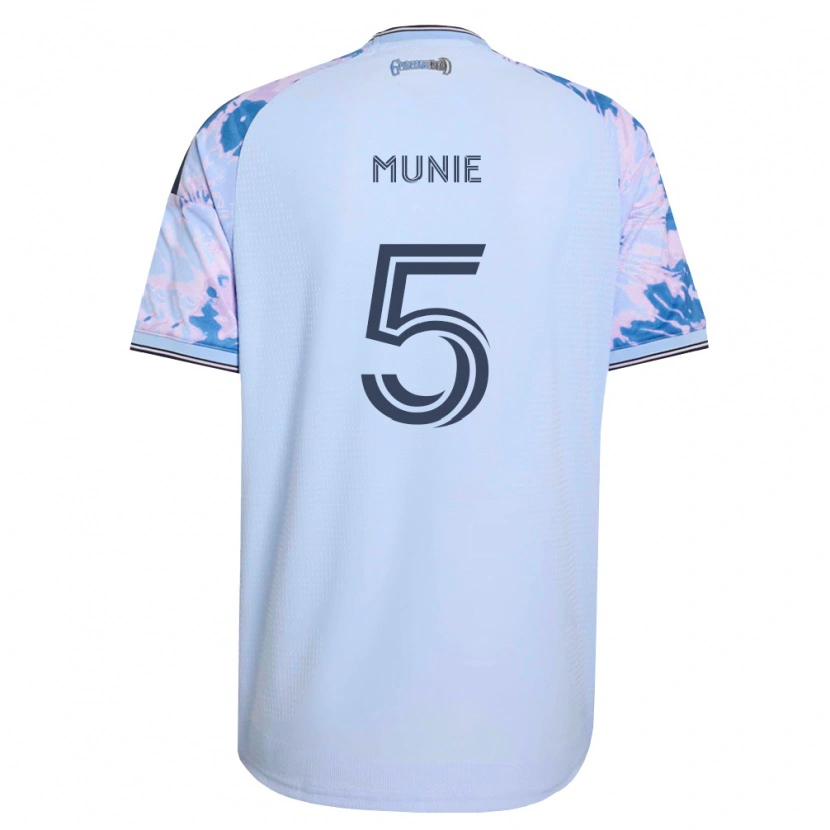 Danxen Hombre Camiseta Daniel Munie #5 Azul Real Blanco Negro 2ª Equipación 2026/27 La Camisa México