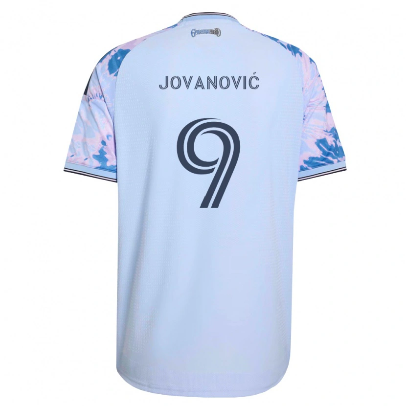 Danxen Hombre Camiseta Luka Jovanović #9 Azul Real Blanco Negro 2ª Equipación 2026/27 La Camisa México