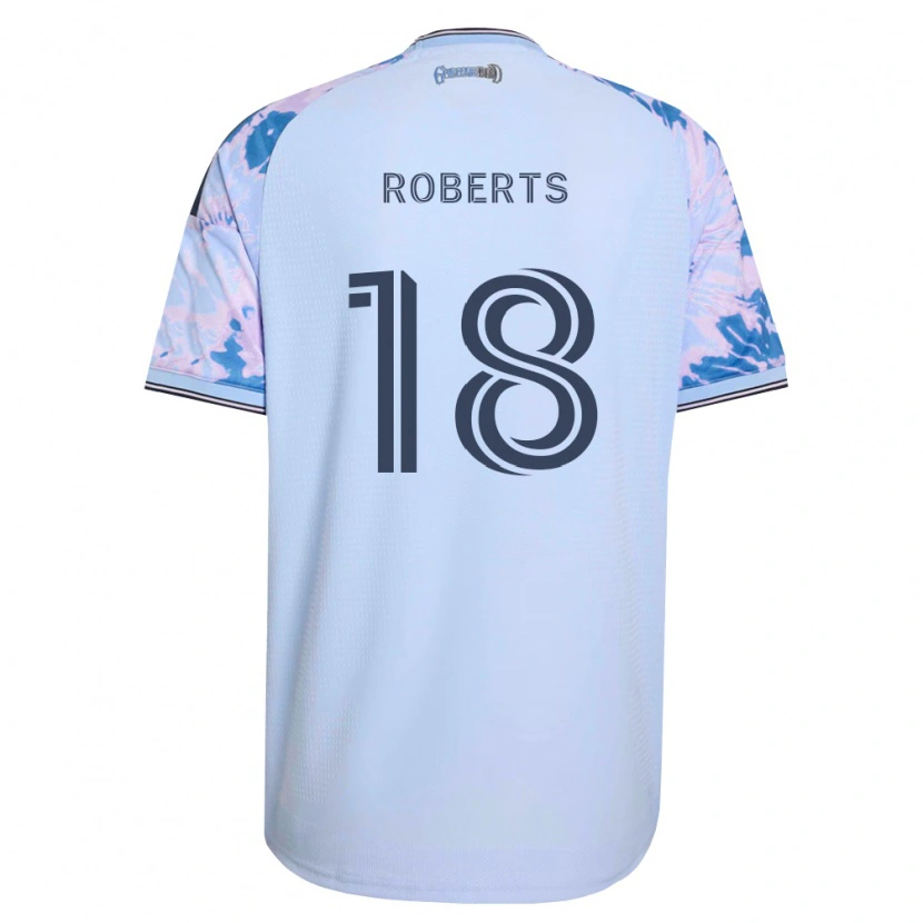 Danxen Hombre Camiseta Reid Roberts #18 Azul Real Blanco Negro 2ª Equipación 2026/27 La Camisa México