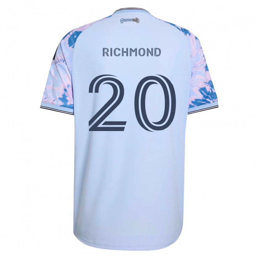 Danxen Hombre Camiseta Will Richmond #20 Azul Real Blanco Negro 2ª Equipación 2026/27 La Camisa México