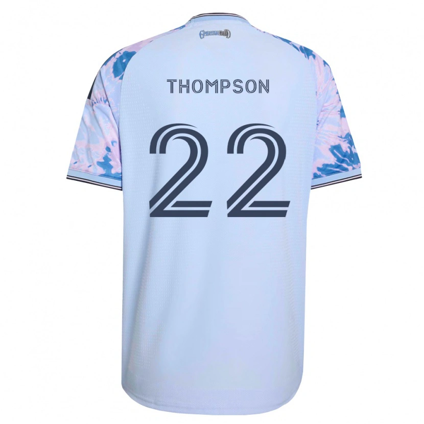 Danxen Hombre Camiseta Tommy Thompson #22 Azul Real Blanco Negro 2ª Equipación 2026/27 La Camisa México
