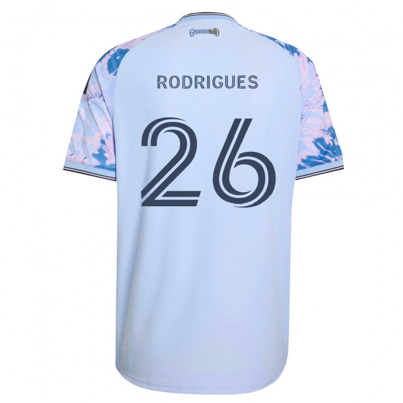 Danxen Hombre Camiseta Rodrigues #26 Azul Real Blanco Negro 2ª Equipación 2026/27 La Camisa México