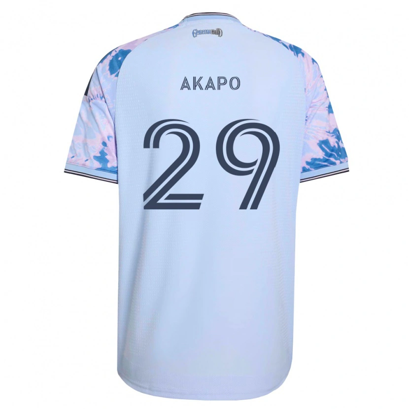 Danxen Hombre Camiseta Carlos Akapo #29 Azul Real Blanco Negro 2ª Equipación 2026/27 La Camisa México