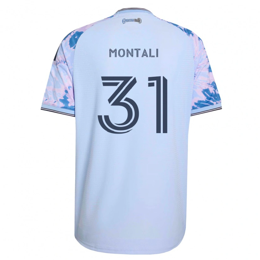 Danxen Hombre Camiseta Francesco Montali #31 Azul Real Blanco Negro 2ª Equipación 2026/27 La Camisa México