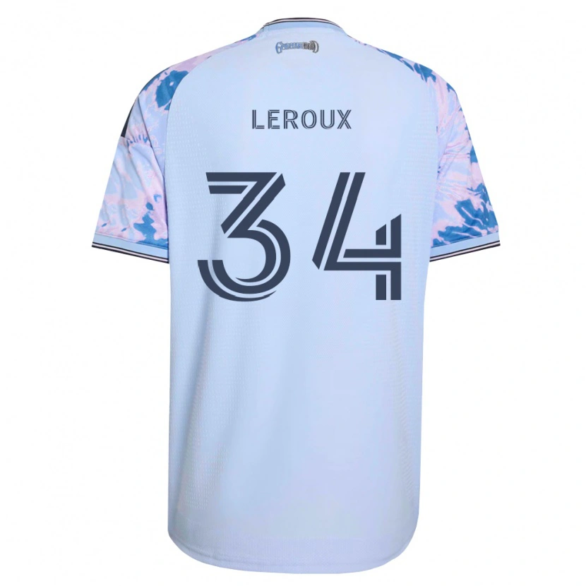 Danxen Hombre Camiseta Beau Leroux #34 Azul Real Blanco Negro 2ª Equipación 2026/27 La Camisa México