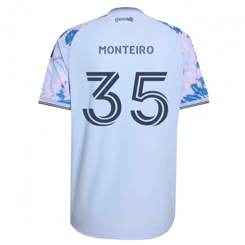 Danxen Hombre Camiseta Jamiro Monteiro #35 Azul Real Blanco Negro 2ª Equipación 2026/27 La Camisa México