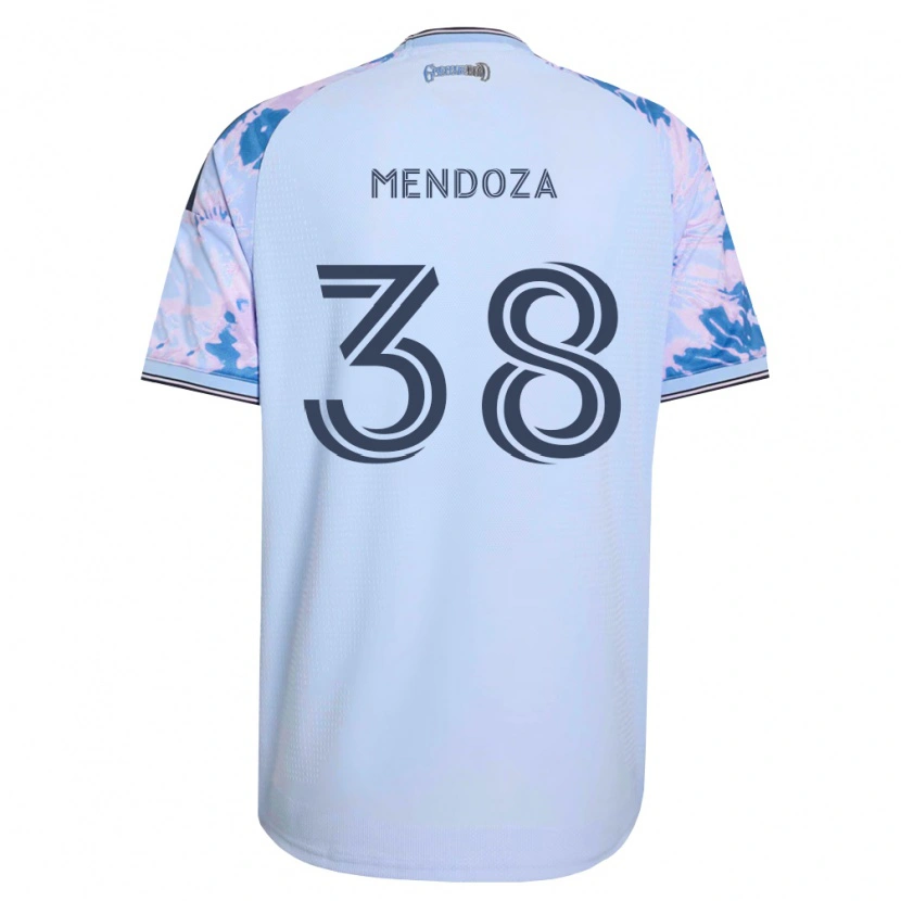 Danxen Hombre Camiseta Edwyn Mendoza #38 Azul Real Blanco Negro 2ª Equipación 2026/27 La Camisa México