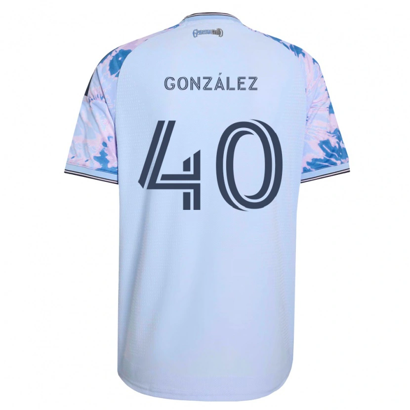 Danxen Hombre Camiseta Jonathan González #40 Azul Real Blanco Negro 2ª Equipación 2026/27 La Camisa México