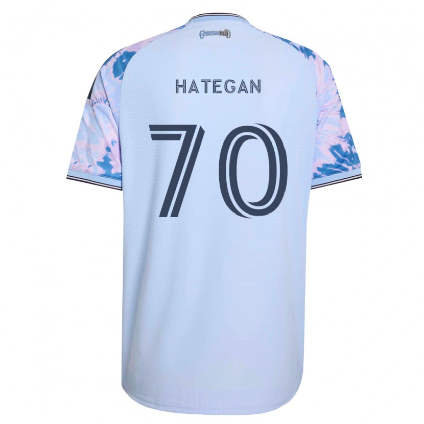 Danxen Hombre Camiseta Roberto Hategan #70 Azul Real Blanco Negro 2ª Equipación 2026/27 La Camisa México