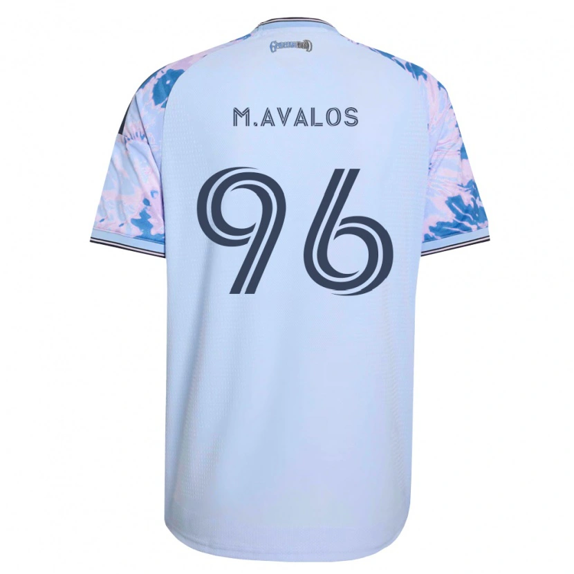 Danxen Hombre Camiseta Marcelo Ávalos #96 Azul Real Blanco Negro 2ª Equipación 2026/27 La Camisa México