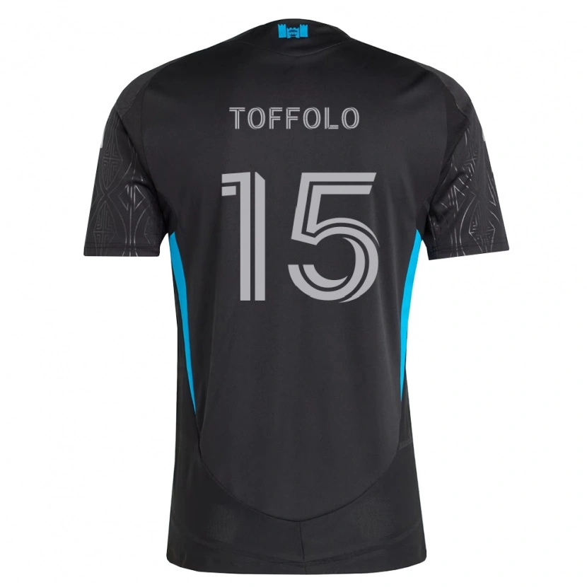 Danxen Hombre Camiseta Harry Toffolo #15 Negro Blanco Azul Cielo 2ª Equipación 2026/27 La Camisa México