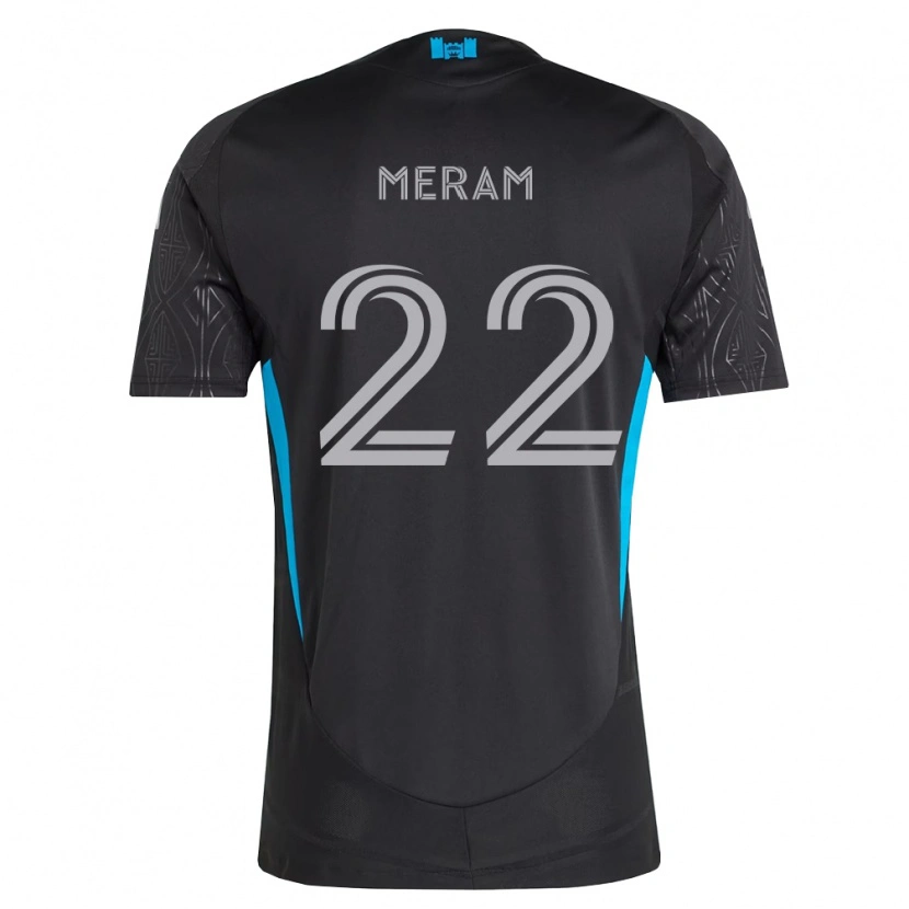 Danxen Hombre Camiseta Justin Meram #22 Negro Blanco Azul Cielo 2ª Equipación 2026/27 La Camisa México
