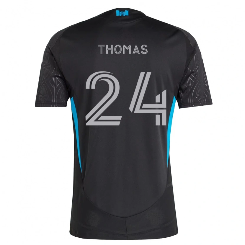 Danxen Hombre Camiseta Mikah Thomas #24 Negro Blanco Azul Cielo 2ª Equipación 2026/27 La Camisa México